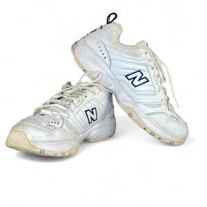 New Balance Women's WX621WT Training Shoe Leather White Blue Women's Size 10